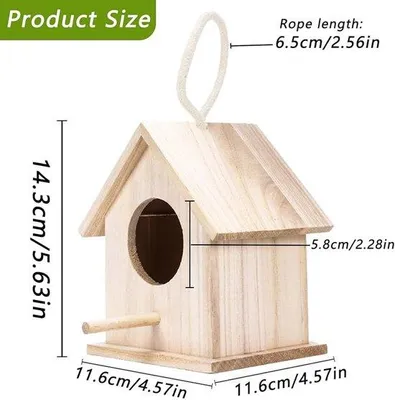 Image de Maisonnette pour oiseaux durable - Robuste et pratique - 1 pièce - Bois