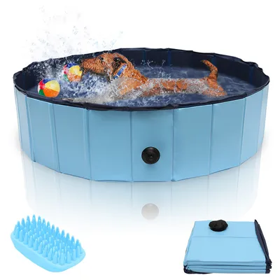 Immagine prodotto di Fiqops Piscina per cani Altri accessori per cani pieghevoli Cani e gatti pieghevoli Bambini ben sigillati in plastica 120*30CM