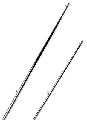 Obrázek produktu pro Vlajkový stožár z oceli VA, leštěný, s kulovou hlavou 750 mm, 1 ks