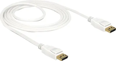 Produktbild von DELOCK Kabel Displayport 1.2 Stecker > Displayport Stecker 4K 60 Hz 1.5 m weiss