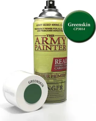 Produktbild von The Army Painter grüne Grundierungsspray für Miniaturen und Modellbau