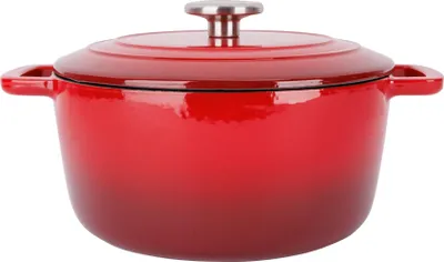 Produktbild von Cosy & Trendy Bräter Fontestic Traditionelle rote aus Gusseisen Ø 24 cm / 4,6 Liter – emailliert