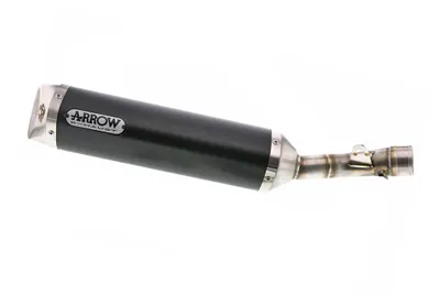 Produktbild von ARROW Auspuff DARK THUNDER für Yamaha MT125 2014-, Aluminium schwarz mit Edelstahl Endkappe (Nur mit