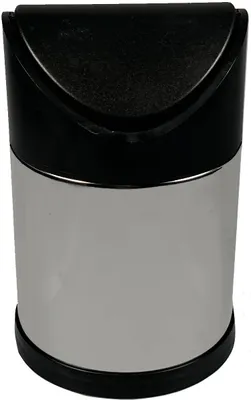 Produktbild von BB Kosmetik Tischabfalleimer mit Schwingdeckel 1,5 Liter, schwarz/chrom