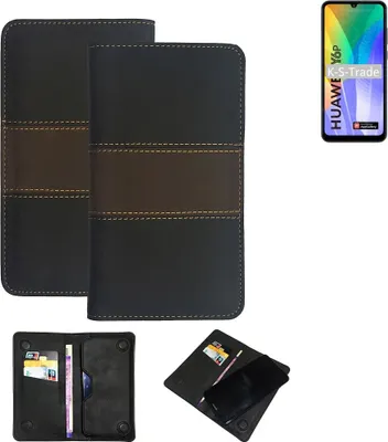 Produktbild von K-S-Trade Hülle Handyhülle kompatibel mit Huawei Y6p Schutzhülle Walletcase Bookstyle Tasche Schutz Case Handytasche Wallet Cover Kunstleder