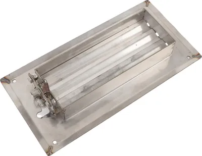 Imagen del producto de Rejillas de ventilación de acero inoxidable, de 30 x 15 cm, con cubierta rectangular ajustable. Rejillas de ventilación para barcos, yates y vehículos recreativos