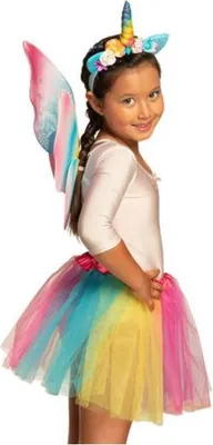 Produktbild von Einhornkostüm für Mädchen – Regenbogen-Einhorn – Größe 110 (5 Jahre)