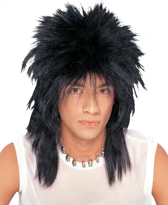 Produktbild von 80er Jahre Pop & Rockstar Perücke schwarz uni