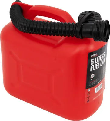 Produktbild von HERMON 5 Liter Kunststoffkanister rot mit Trichter für Benzin und Diesel