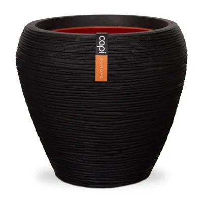 Produktbild von Capi Europe - Gefäß konisch rund Rib NL - Schwarz - 42x38 - KBLR362