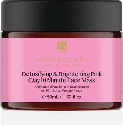 Produktbild von Dr Botanicals Entgiftende und aufhellende 10-Minuten-Gesichtsmaske mit rosa Tonerde