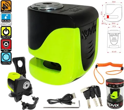 Produktbild von KOVIX KS6 fluo grün Bremsscheibenschloss