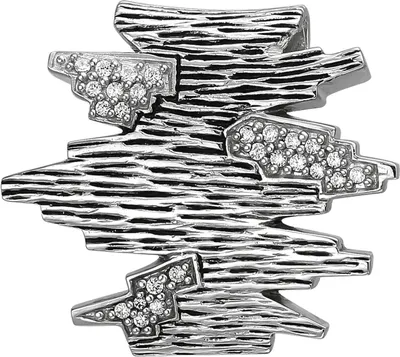 Produktbild von Anhänger aus 925 Silber geschwärzt mit 26 weißen Zirkonia Halsschmuck Damen