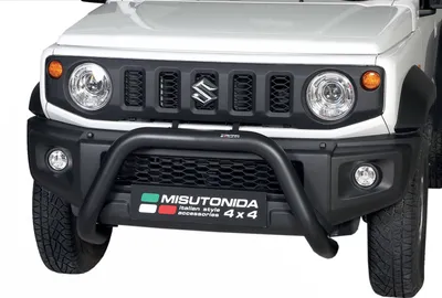 Produktbild von J&J AUTOMOTIVE | Ladekantenschutz Stoßstange Schweller Für Suzuki Jimny ab 2018 Ø 76mm Schwarz, Edelstahl Chrom, Auf Stoßfänger, Hinten, Stoßstangen, Ladekantenschutz, Kofferraum Schutz