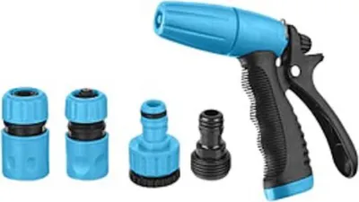 Produktbild von Kynast Garten Bewässerungssatz mit Pistole, Schlauchkupplung und Hahnanschlussstück 1/2 Zoll - 5-tlg.
