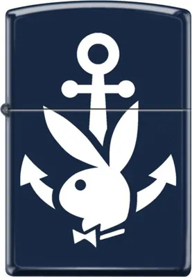 Produktbild von Zippo Benzin-Feuerzeug Navy Blue Playboy Anchor 60007472, unbefüllt