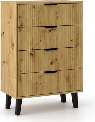Produktbild von Kommode Olaf mit 4 Schubladen 70 cm in Artisan-Eiche