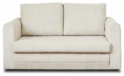 Image de Best Mobilier Marilia - canapé 2 places - convertible déplimousse - en velours côtelé , Beige