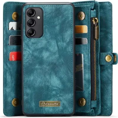 Produktbild von Samsung Galaxy A14 Hülle - CaseMe 008 2-in-1 Klapphülle & Back Cover mit Brieftasche - Blau