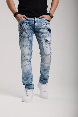 Produktbild von CD598 Herren bequeme Jeans mit coolen Ziernahtelementen