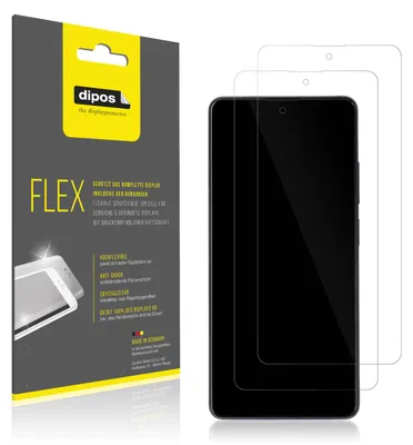 Produktbild von 2x Schutzfolie für Xiaomi Redmi Note 12 Pro 5G Folie, 100% Displayabdeckung, dipos Flex
