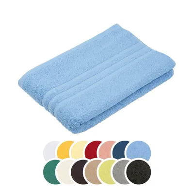 Produktbild von liebling Badetuch, 100% Baumwolle, mit Schlaufe, formstabil, weich, Serie Borkum, 100 x 150 cm, 60 Grad waschbar, trocknergeeignet, taubenblau
