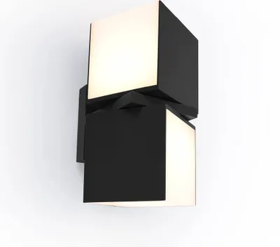 Produktbild von LED Außenwandleuchte Cuba,verstellbare Wandleuchte m. Lichteffekt