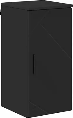 Produktbild von Badezimmerschrank Wandmontiert Schwarz 30 x 31,5 x 61 cm