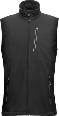 Produktbild von Heren Softshell-Weste, ärmellos, wasserdicht und winddicht, atmungsaktiv, schwarz, Größe 4XL