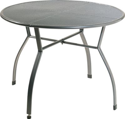 Greemotion Gartentisch Tisch Toulouse Ø100 x 74 cm Grau Metall