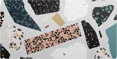 Produktbild von Abstraktes Mosaik– Schreibtischunterlage – Schreibtisch Tischunterlage – 90x45 cm – Unterlage Groß Schreibtischmatte