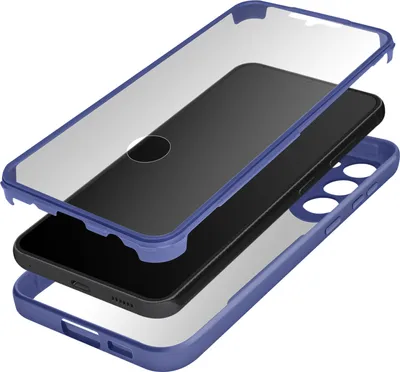 Produktbild von Avizar, Hülle 360° für Galaxy S23 Hybrid Stoßfest und Schlagfest, Blau