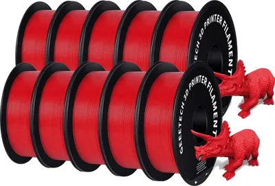 Obrázek produktu pro filament pro 3D tiskárny, 1,75 mm PETG, vysoce pevný materiál, červený