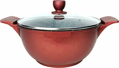 Produktbild von Kasan Kochtopf mit Antihaft-Marmorbeschichtung Ø24cm Aluguss Kazan Induktion BURGUNDY