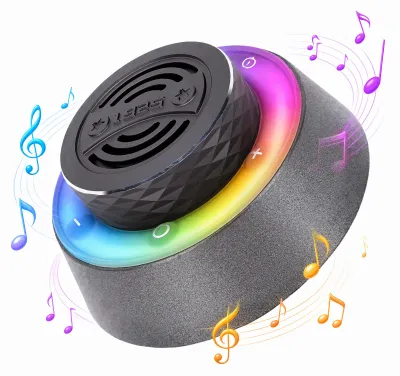 Produktbild von Bluetooth-Lautsprecher für die Dusche, wasserdicht, mit Saugnapf, tragbarer Lautsprecher mit LED-Beleuchtung