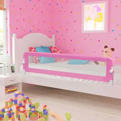 Produktbild von "2026 Promotion" Kleinkind-Bettschutzgitter - Baby-Bettschutzgitter - Rosa 180x42 cm Polyester - Schutzgitter-Zubehör CC5