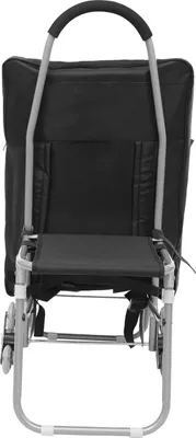 Produktbild von Transportwagen - Klappbarer Einkaufswagen/Trolley - Mit Rollen - Tragbar - Für Einkaufen, Reisen & Kunstbedarf - Schwarz