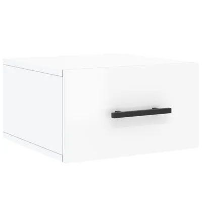 Produktbild von vidaXL Wand-Nachttische 2 Stk. Hochglanz-Weiß 35x35x20 cm