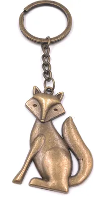 Produktbild von Onwomania Schlüsselanhänger Bronze Fuchs Tier Metall Anhänger Charm
