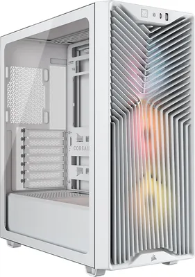 Produktbild von Corsair Midi Tower 3200D RS ARGB PC Case, Midi Tower, PC, Weiß, ATX, Mini-ATX, micro ATX, Stahl, Gehärtetes Glas, Multi