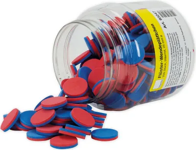 Produktbild von TimeTEX Flüster-Wendeplättchen blau/rot, 200 Stück in Dose