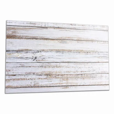Produktbild von Wallario Herdabdeckplatte aus Glas, Größe 90 x 52 cm 1-teilig, Motiv Helle Holzstruktur - Muster - Alter Dielenfußboden