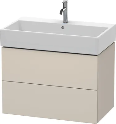 Produktbild von Waschtischunterbau L-CUBE 544x784x459mm taupe supermatt taupe supermatt