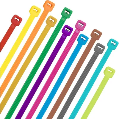 Immagine prodotto di Fascette colorate, 1200 pezzi, 200 mm x 4,8 mm, 12 colori, resistenti ai raggi UV, in nylon 66