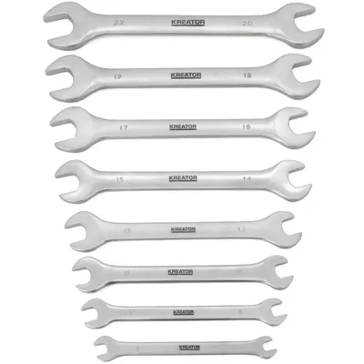 Produktbild von Maulschlüssel KREATOR 8 tlg. 6-22 mm Doppel-Schraubenschlüssel Gabelschlüssel