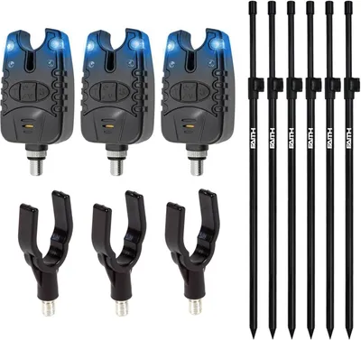 Zdjęcie produktu dla Eurocatch Bite Indicator Bankstick Set na 3 wędki - Wędkarstwo karpiowe - Wskaźnik brań - Podpórka pod wędkę