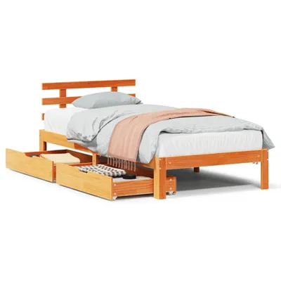 Immagine prodotto di Giroletto Cassetti Marrone Cera 100x200 cm Legno Massello Pino