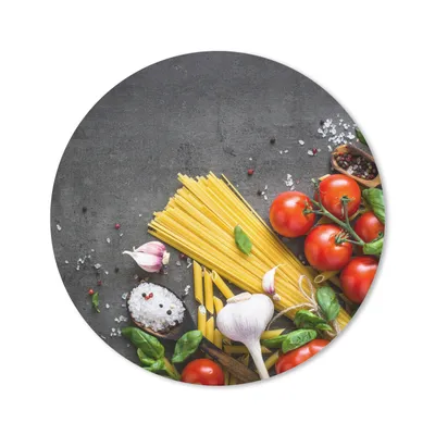 Produktbild von MuchoWow® Mauspad Mousepad Nudeln - Kräuter - Tomate - Gewürze - Rustikal 20x20 cm - Mousepads - Maus Mat - Pad - Mausunterlage - Schreibtischmatte