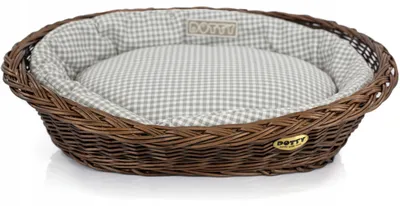 Produktbild von DOTTY Katzen- und Hundekörbchen aus Weide braun 65 cm