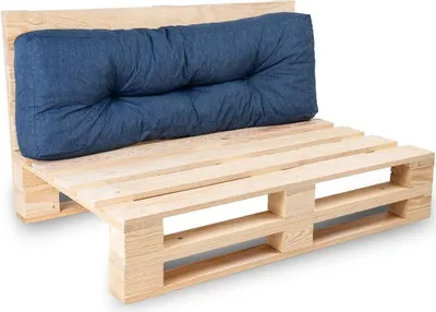 Produktbild von Palettenkissenrücken aus polyester BANANAIR 120x40x15 cm, blau
